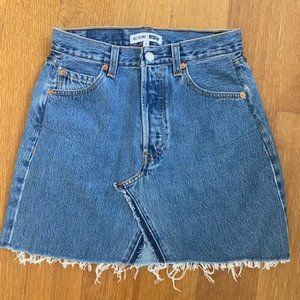 RE/DONE/Levis Denim Mini Skirt- Never Worn Size 25